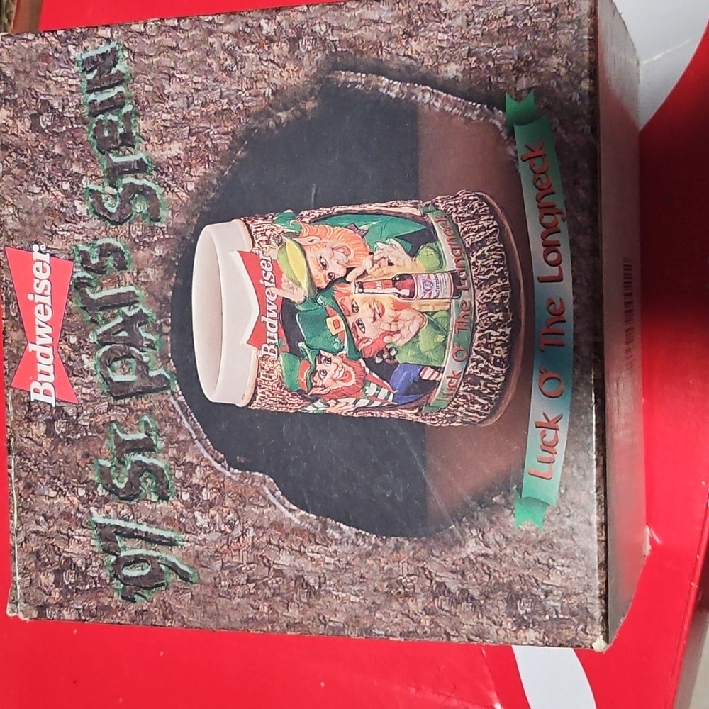 Budweiser St Patrick Day Luck of the‎ Longneck Stein 1997 CS287